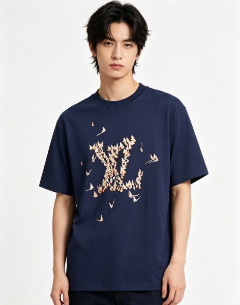 LOUIS VUITTON Lv Embroidered Cotton T Shirt