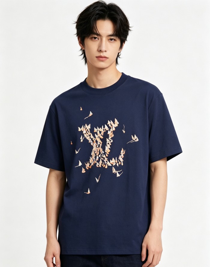LOUIS VUITTON Lv Embroidered Cotton T Shirt