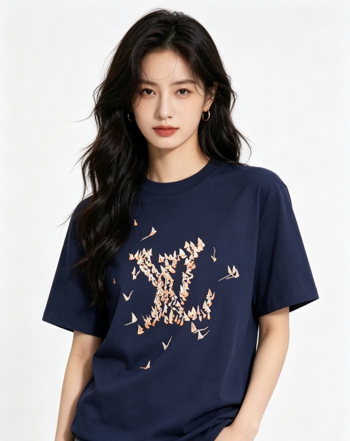 LOUIS VUITTON Lv Embroidered Cotton T Shirt
