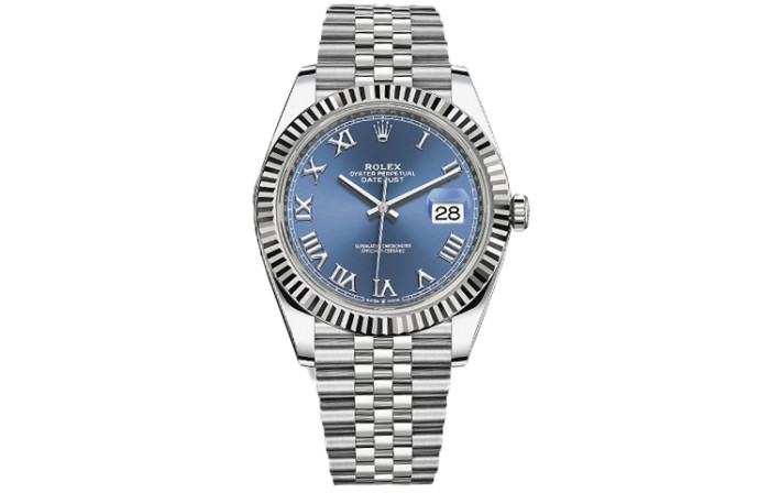 ROLEX Fluted Bezel Datejust Collection Automatic Mechanical Movement Men's Watches Watch 41mm Blue Dial