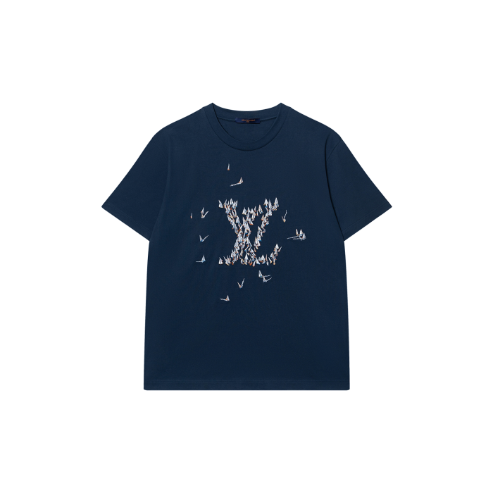 LOUIS VUITTON Lv Embroidered Cotton T Shirt