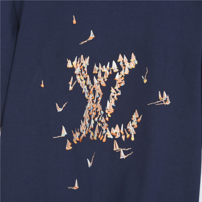 LOUIS VUITTON Lv Embroidered Cotton T Shirt