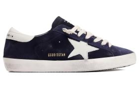 Golden Goose Super Star Leather Abrasion Resistant Low top Skateboard Shoes Men's Blue