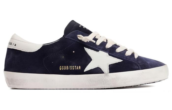 Golden Goose Super Star Leather Abrasion Resistant Low top Skateboard Shoes Men's Blue