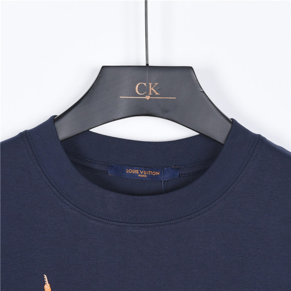 LOUIS VUITTON Lv Embroidered Cotton T Shirt