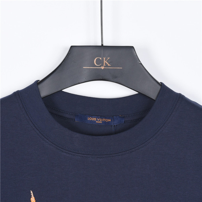 LOUIS VUITTON Lv Embroidered Cotton T Shirt