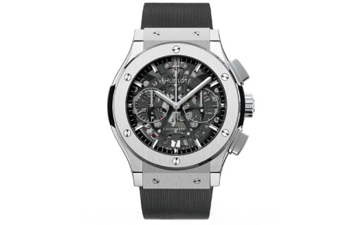 HUBLOT Automatic Mechanical Movement Men's Watches Watch 45mm Black Dial Titanium Watch Case Rubber Strap