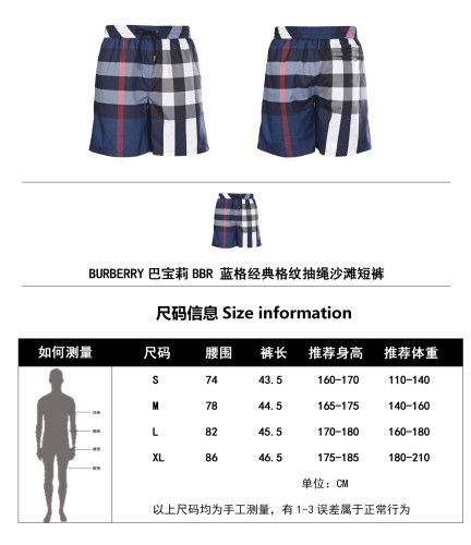 Burberry Checked Drawstring Swim Shorts