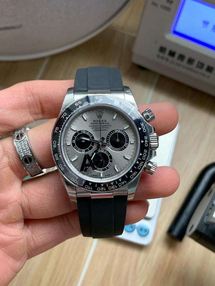 ROLEX Automatic Mechanical Movement Men's Watches Watch 40mm Silver Dial 18K White Gold Watch Case
