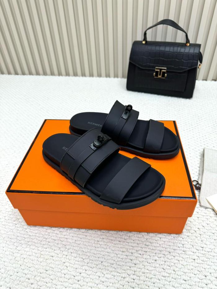 HERMES Jackson Quick Dry Slide Slippers Men's Black