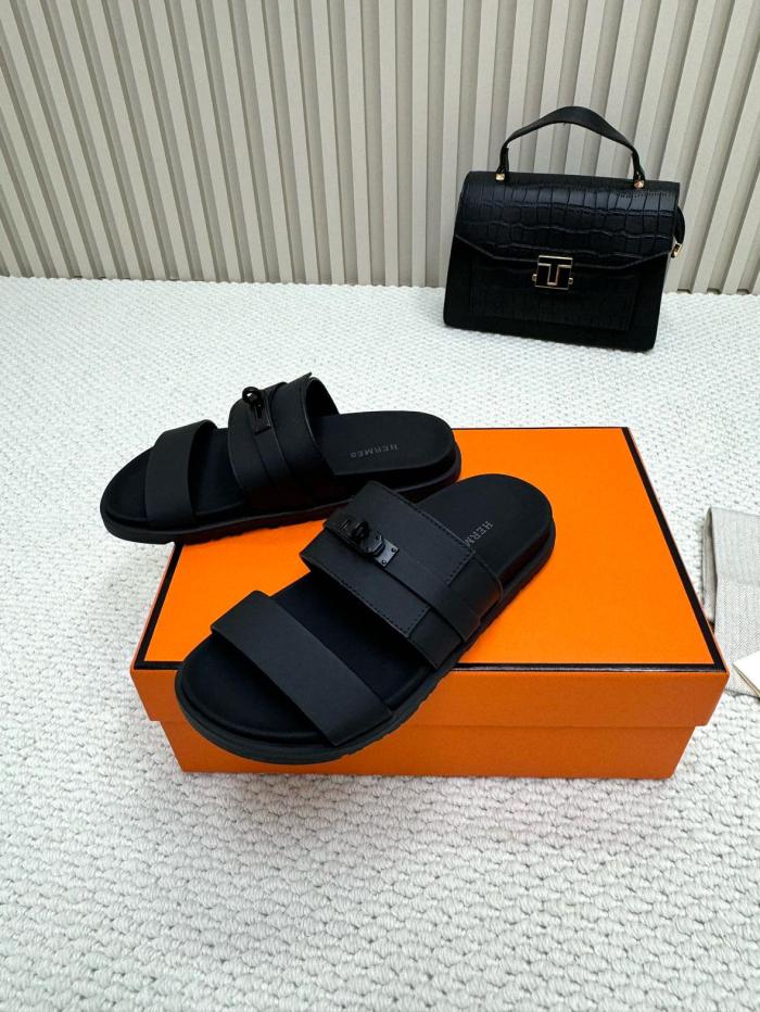 HERMES Jackson Quick Dry Slide Slippers Men's Black