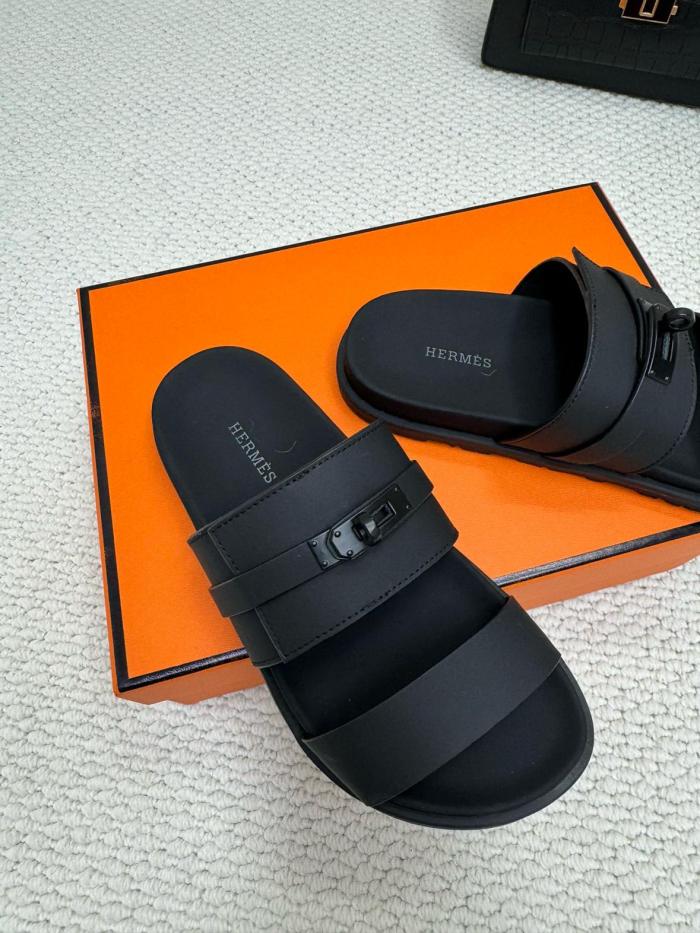 HERMES Jackson Quick Dry Slide Slippers Men's Black