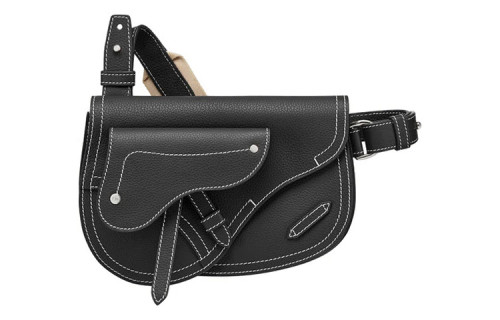 DIOR Saddle Grain Calfskin Saddle Bag, Sling Bag, Shoulder Bag, Crossbody Bag Regular Men's Black 1ADPO095YKK-H00N L24cm H17.5cm