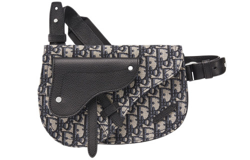 DIOR Saddle Cow Leather Saddle Bag, Fanny Pack, Shoulder Bag, Crossbody Bag Regular Men's Beige/Black 1ADPO095YKY-H28E L24cm W3.5cm H17.5cm