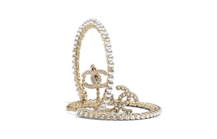 CHANEL Earrings Women's Gold