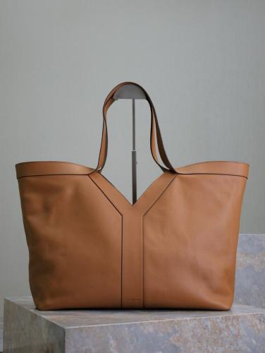SAINT LAURENT Y Tote In Leather Women's Brown 817602-AAEC3-6359 L37cm W7cm H32cm
