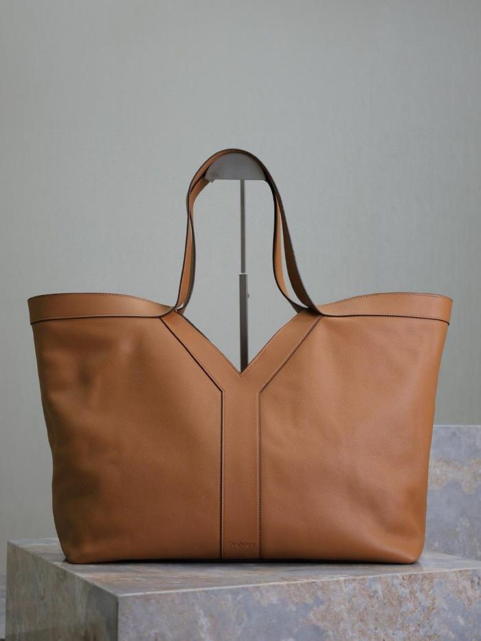 SAINT LAURENT Y Tote In Leather Women's Brown 817602-AAEC3-6359 L37cm W7cm H32cm