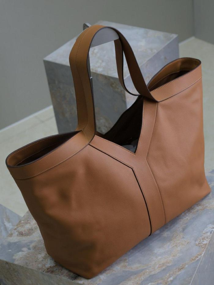 SAINT LAURENT Y Tote In Leather Women's Brown 817602-AAEC3-6359 L37cm W7cm H32cm