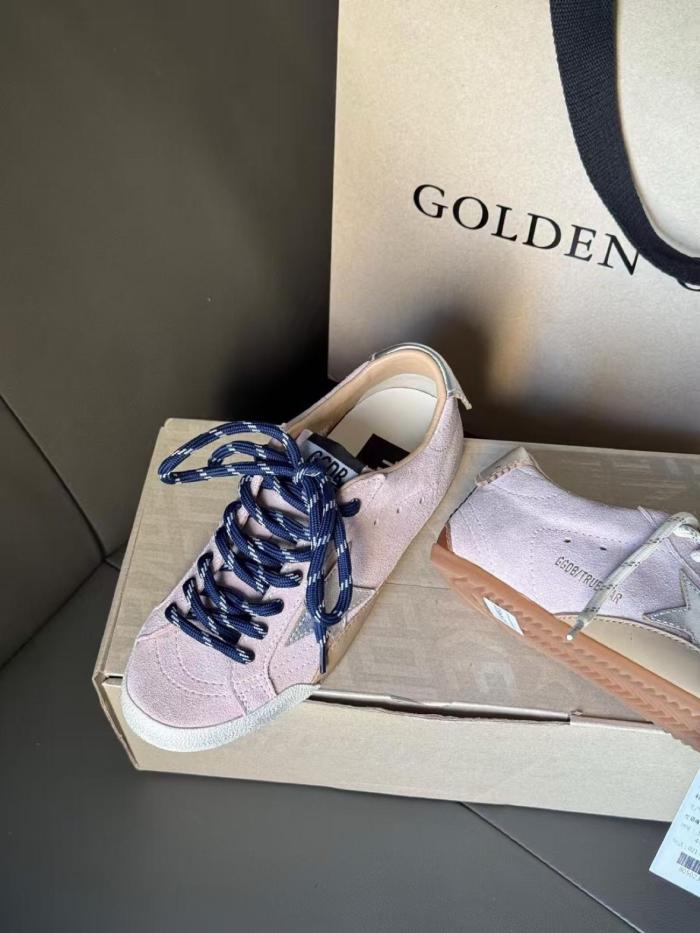 Golden Goose True Star Cow Leather Low top Casual Shoes Pink