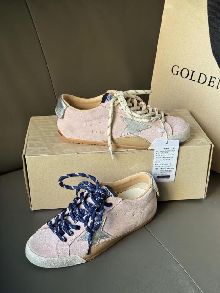 Golden Goose True Star Cow Leather Low top Casual Shoes Pink