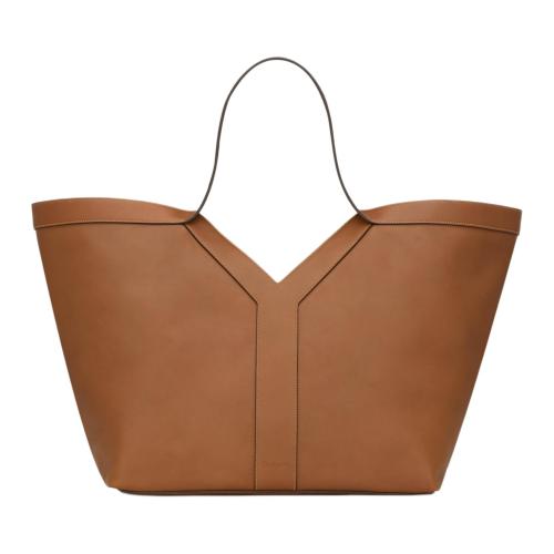 SAINT LAURENT Y Tote In Leather Women's Brown 817602-AAEC3-6359 L37cm W7cm H32cm