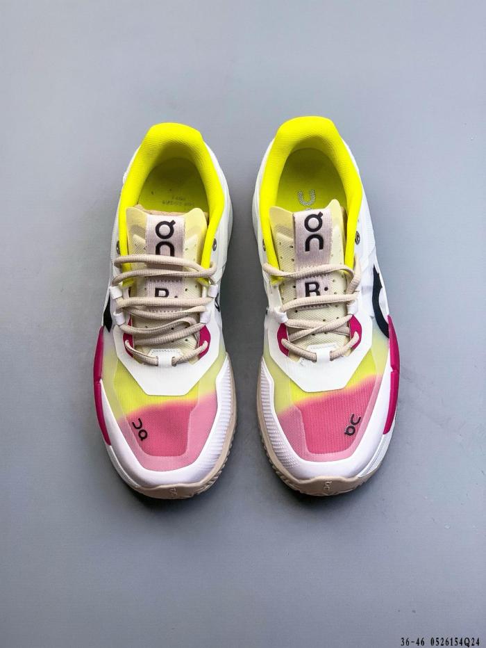 On THE ROGER Pro 2 Comfortable Low top Tennis Shoes White Yellow