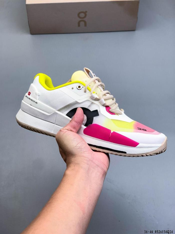 On THE ROGER Pro 2 Comfortable Low top Tennis Shoes White Yellow