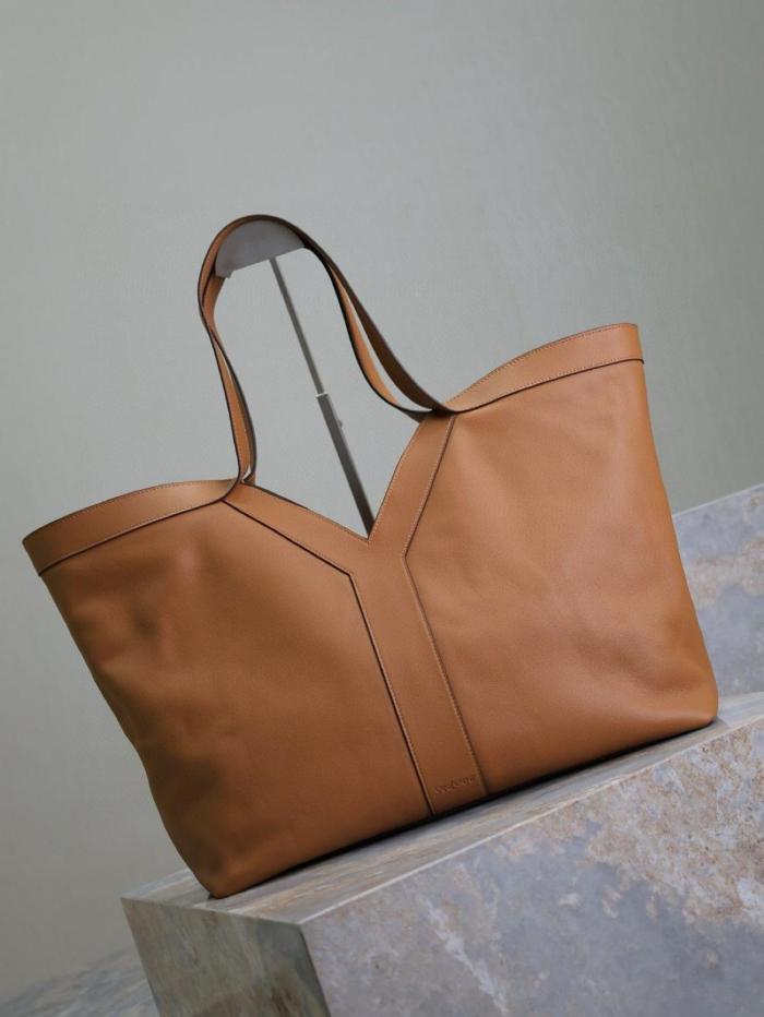 SAINT LAURENT Y Tote In Leather Women's Brown 817602-AAEC3-6359 L37cm W7cm H32cm