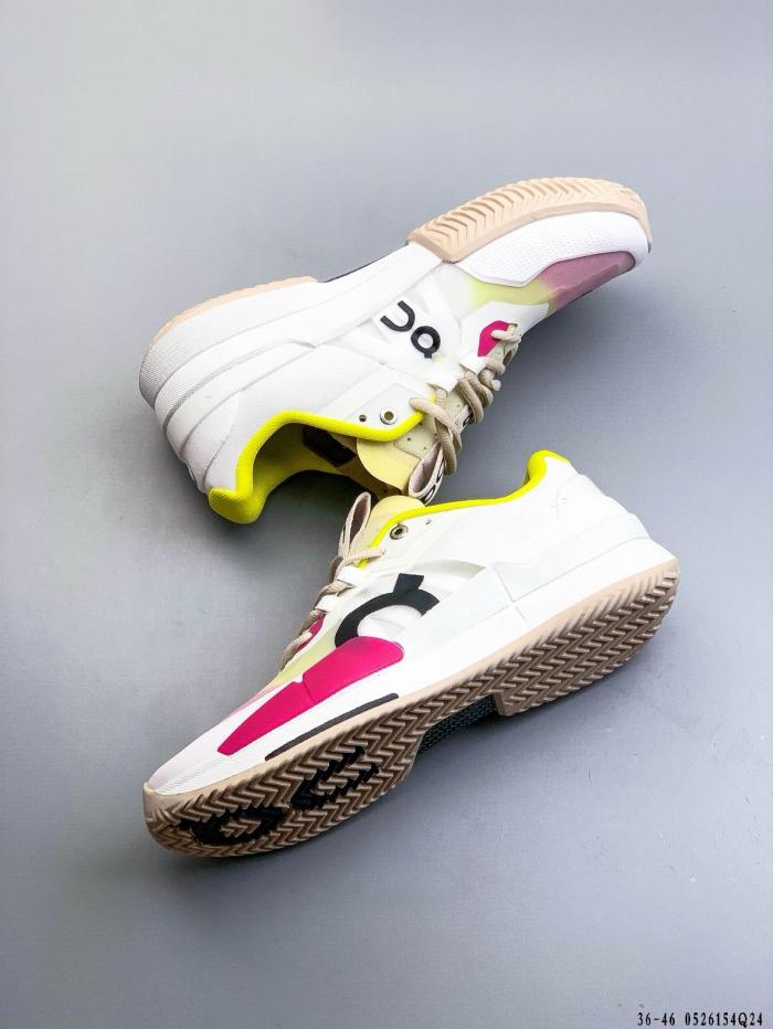 On THE ROGER Pro 2 Comfortable Low top Tennis Shoes White Yellow