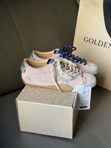 Golden Goose True Star Cow Leather Low top Casual Shoes Pink