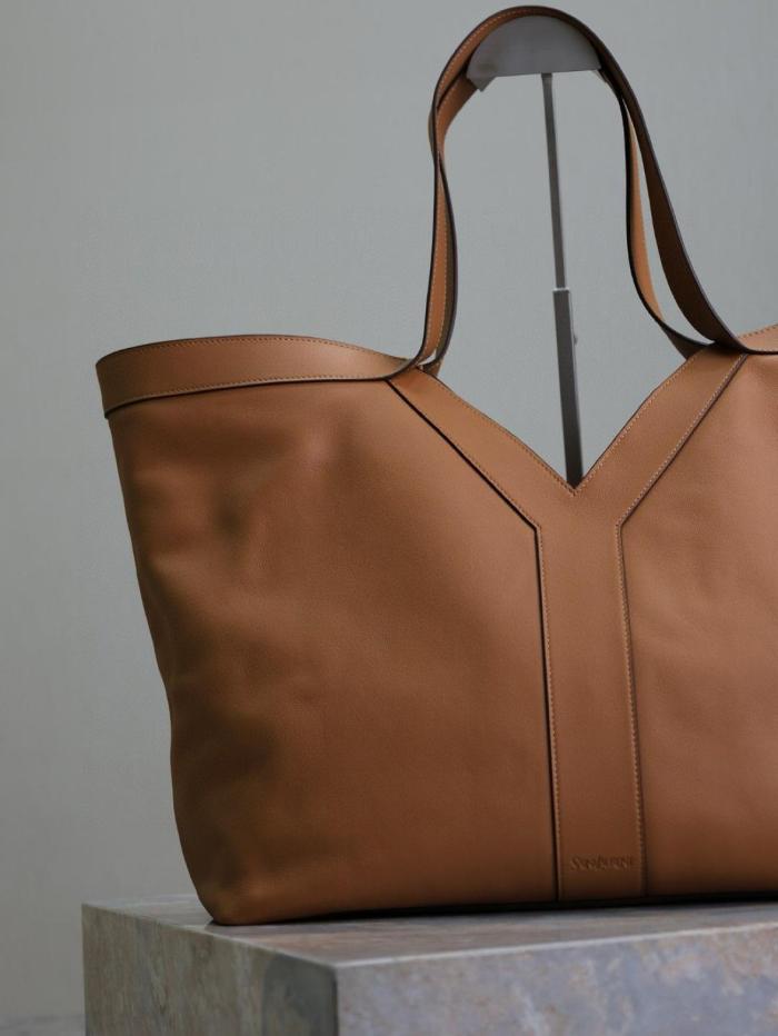 SAINT LAURENT Y Tote In Leather Women's Brown 817602-AAEC3-6359 L37cm W7cm H32cm