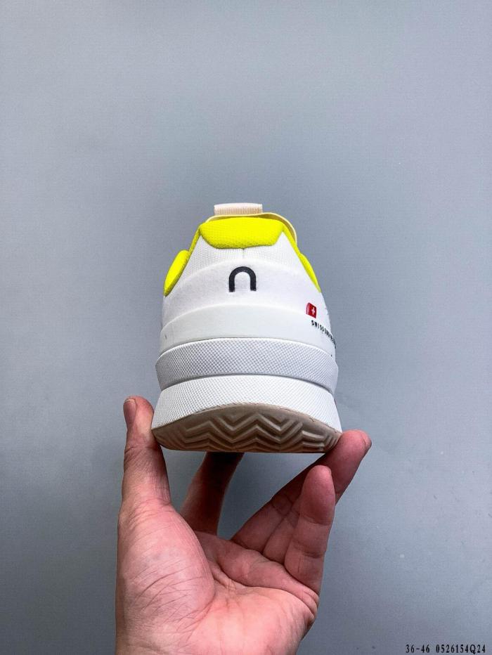 On THE ROGER Pro 2 Comfortable Low top Tennis Shoes White Yellow