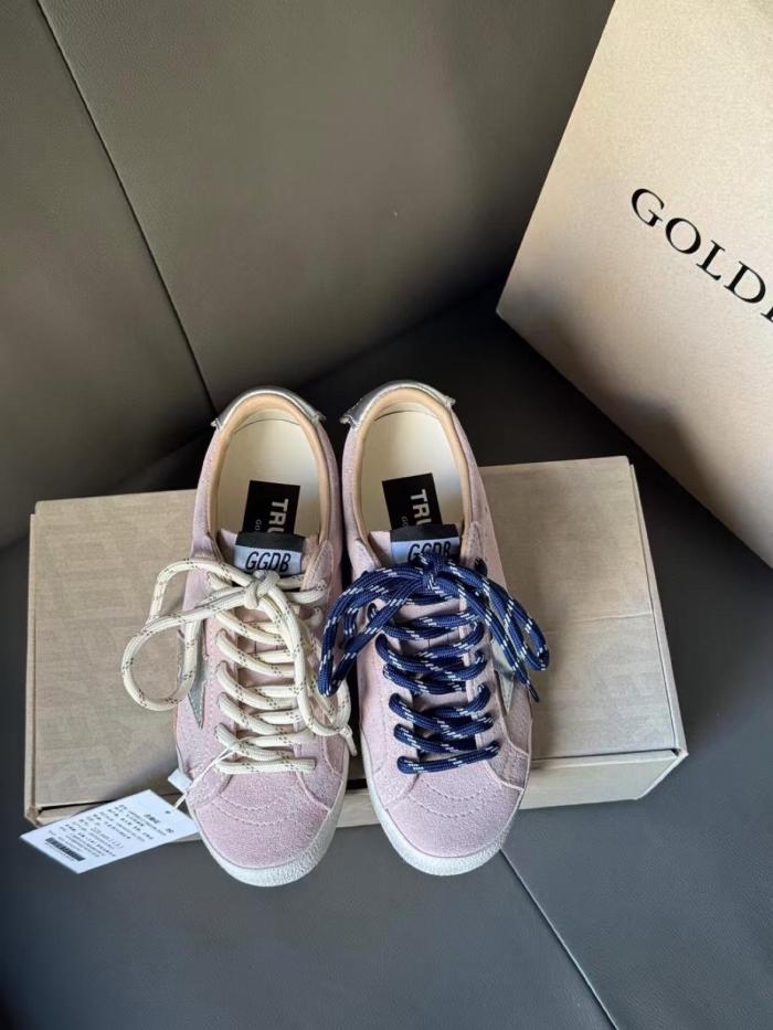 Golden Goose True Star Cow Leather Low top Casual Shoes Pink