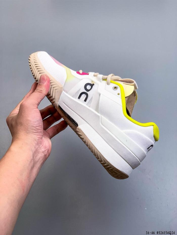 On THE ROGER Pro 2 Comfortable Low top Tennis Shoes White Yellow