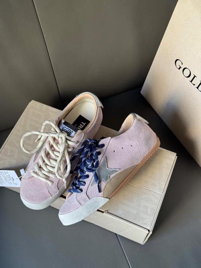 Golden Goose True Star Cow Leather Low top Casual Shoes Pink