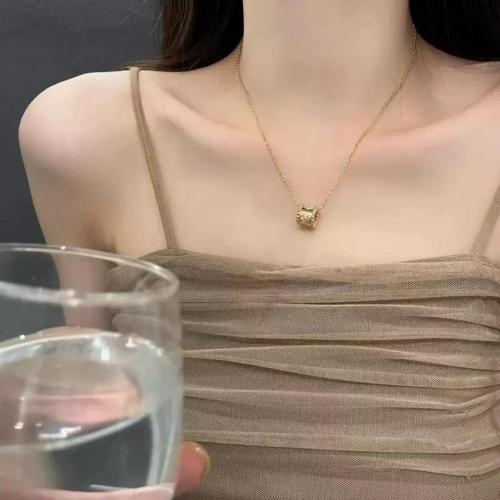 Van Cleef & Arpels Perlee Series 18K Gold Diamond Necklaces Unisex Rose Gold