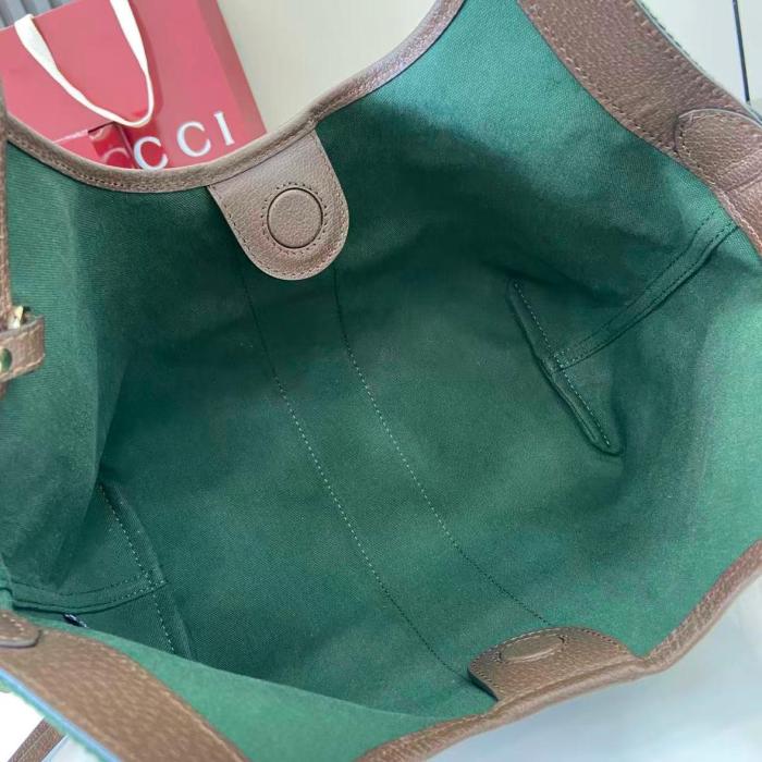 GUCCI Canvas Handbag Small Women's Beige Brown 860845-AAF8L-2547 L25cm W15cm H20cm