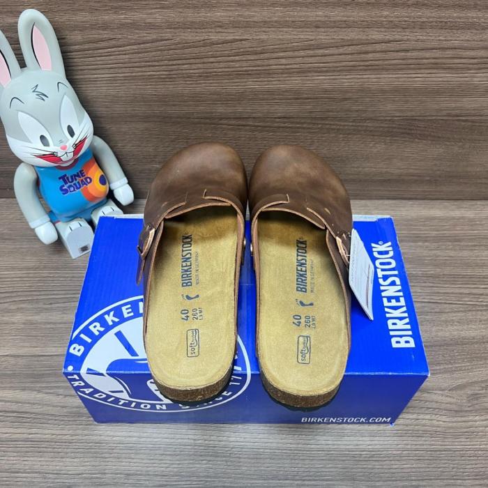 Birkenstock No Special Function Closed Toe Slippers Unisex Red Brown Narrow