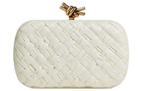 Bottega Veneta Knot Foulard Intrecciato Minaudiere Bone 717622V2H419233 L19cm W5cm H11.5cm