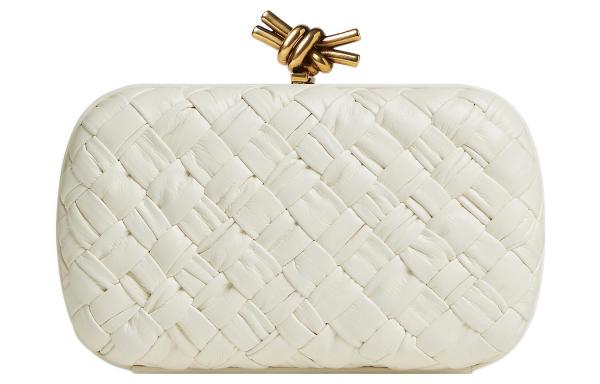 Bottega Veneta Knot Foulard Intrecciato Minaudiere Bone 717622V2H419233 L19cm W5cm H11.5cm