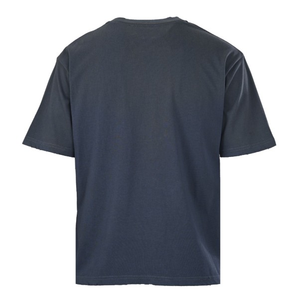 Acne Studios T Shirts Men's Dark Blue Crew Neck Moderate Straight Fit