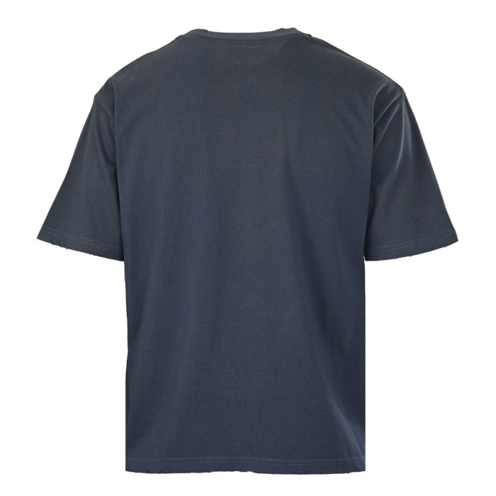 Acne Studios T Shirts Men's Dark Blue Crew Neck Moderate Straight Fit