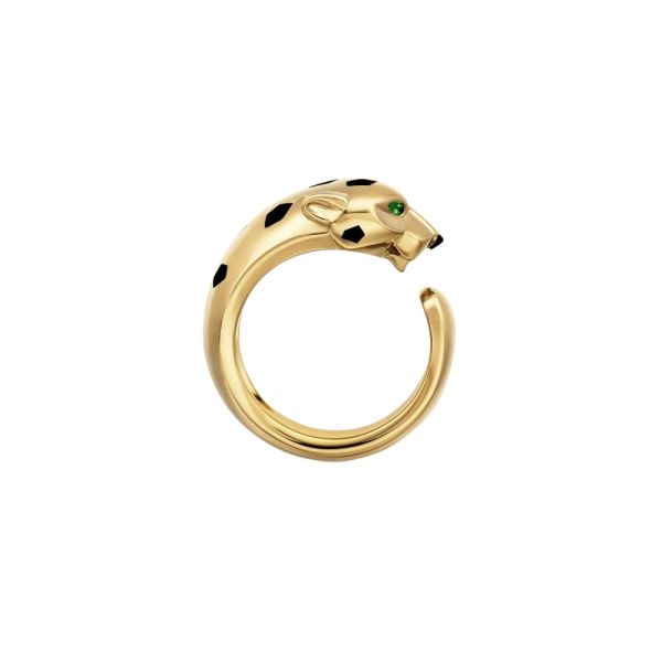 CARTIER Panthère De Cartier 18K Gold Tsavorite Rings Unisex Gold
