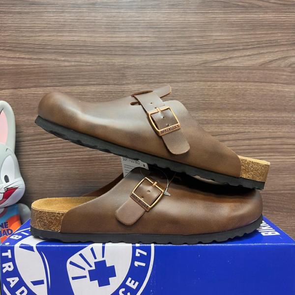 Birkenstock No Special Function Closed Toe Slippers Unisex Red Brown Narrow