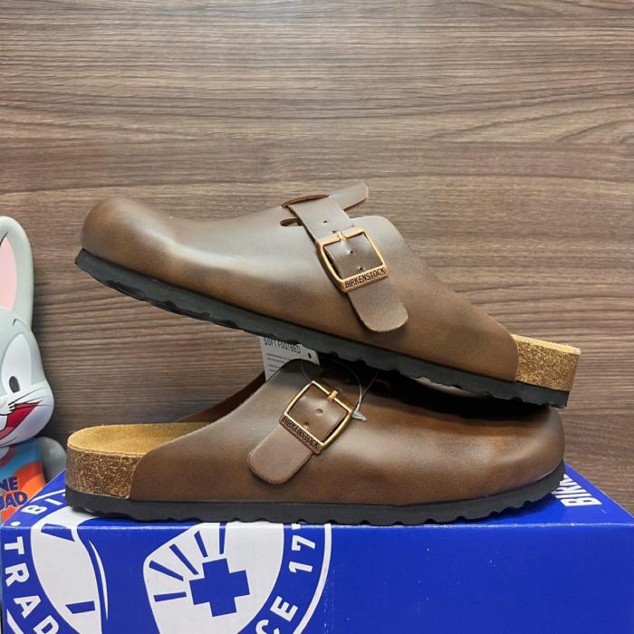 Birkenstock No Special Function Closed Toe Slippers Unisex Red Brown Narrow