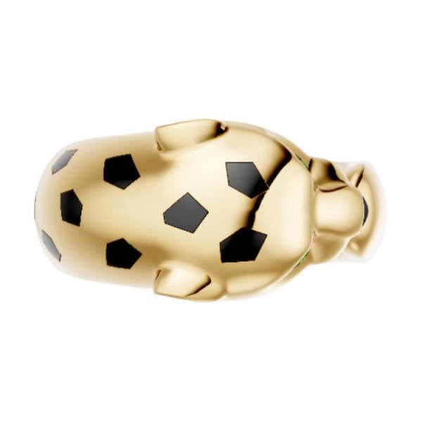 CARTIER Panthère De Cartier 18K Gold Tsavorite Rings Unisex Gold