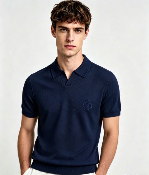 LORO PIANA Short Sleeved Knitted Polo Shirt 