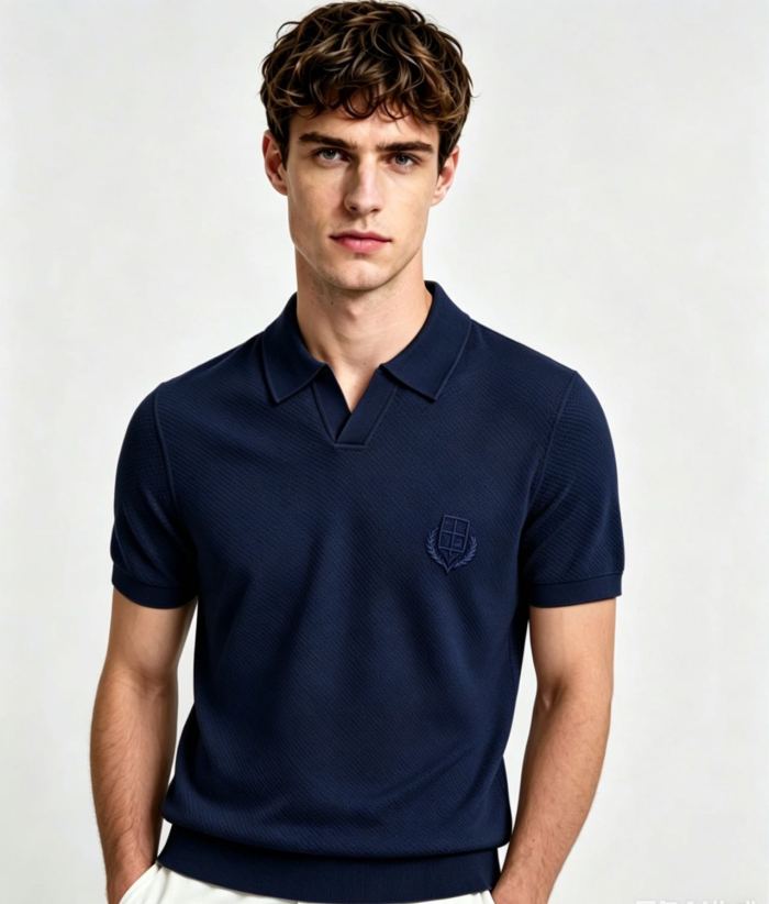 LORO PIANA Short Sleeved Knitted Polo Shirt 