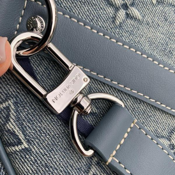 LOUIS VUITTON Keepall Bandouliere 50 Monogram Washed Denim Coated Canvas M22532 L52cm W23cm H29cm