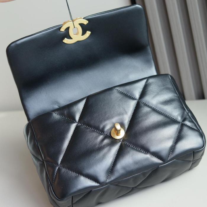 CHANEL 19 Flap Bag Goatskin Gold-Tone AS1160-B03215-94305 L26cm W9cm H16cm